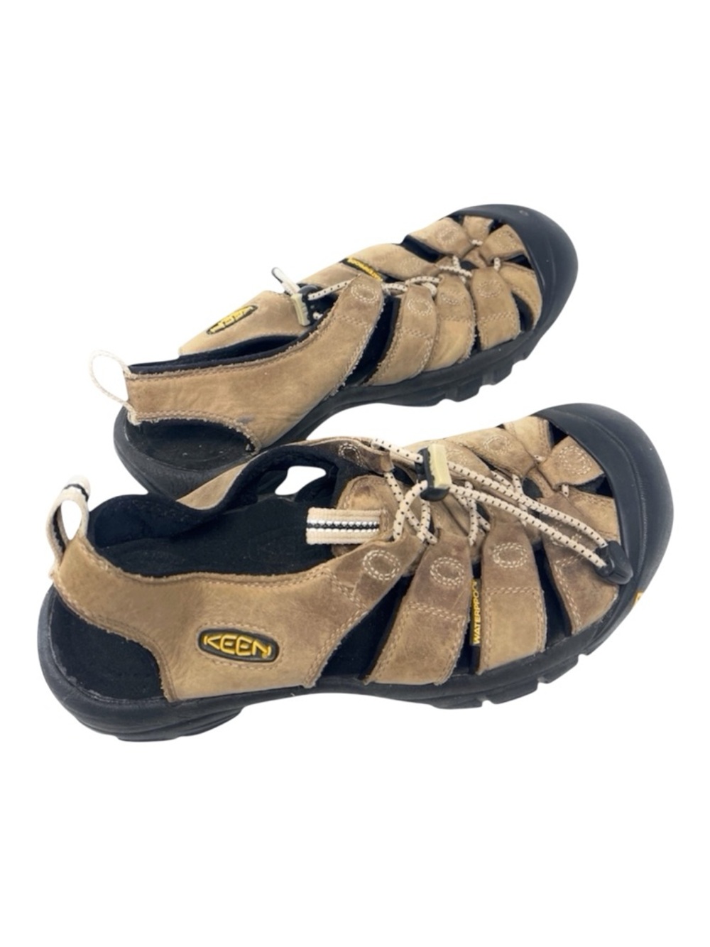 KEEN Men's NEWPORT 8M US Bison Leather Closed Toe Sandals Waterproof Wet to Dry